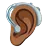 Ear With Hearing Aid: Medium-Dark Skin Tone