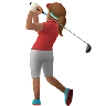 Woman Golfing: Medium Skin Tone Emoji 🏌🏽‍♀️ image - Apple style