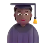 Student: Medium-Dark Skin Tone Emoji 🧑🏾‍🎓 image - Microsoft 3D Fluent style