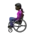 Woman In Manual Wheelchair: Dark Skin Tone