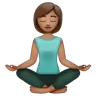 Woman In Lotus Position: Medium Skin Tone Emoji 🧘🏽‍♀️ image - WhatsApp style