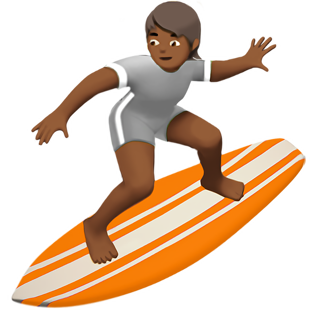 Person Surfing: Medium-Dark Skin Tone