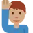 Man Raising Hand: Medium Skin Tone