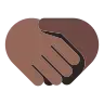 Handshake: Medium-Dark Skin Tone, Dark Skin Tone Emoji 🫱🏾‍🫲🏿 image - Tossface style