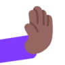 Rightwards Pushing Hand: Medium-Dark Skin Tone Emoji 🫸🏾 image - Microsoft Classic 2D style