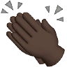 Clapping Hands: Dark Skin Tone Emoji 👏🏿 image - Apple style