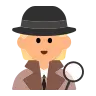 Detective: Medium-Light Skin Tone Emoji 🕵🏼 image - Tossface style