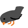 Black Bird Emoji 🐦‍⬛ image - Google Noto Color Animated style