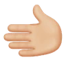 Leftwards Hand: Medium-Light Skin Tone Emoji 🫲🏼 image - Huawei Harmony OS style