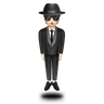 Person In Suit Levitating: Light Skin Tone Emoji 🕴🏻 image - Huawei Harmony OS style