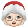 Mrs. Claus: Light Skin Tone Emoji 🤶🏻 image - Huawei Harmony OS style