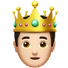 Prince: Light Skin Tone Emoji 🤴🏻 image - Apple style