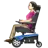 Woman In Motorized Wheelchair: Light Skin Tone