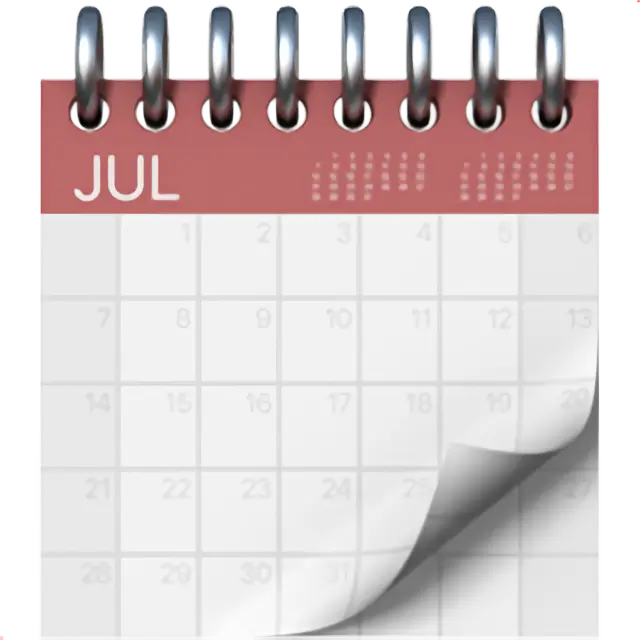Calendario espiral almohadilla