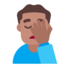 Man Facepalming: Medium Skin Tone Emoji 🤦🏽‍♂️ image - Microsoft Classic 2D style