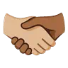 Handshake: Medium-Light Skin Tone, Medium-Dark Skin Tone Emoji 🫱🏼‍🫲🏾 image - Google Noto Color Animated style