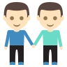 Men Holding Hands: Light Skin Tone Emoji 👬🏻 image - EmojiTwo style