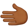 Leftwards Hand: Medium-Dark Skin Tone Emoji 🫲🏾 image - Apple style
