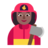 Woman Firefighter: Medium-Dark Skin Tone
