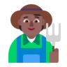 Farmer: Medium-Dark Skin Tone Emoji 🧑🏾‍🌾 image - Microsoft Classic 2D style