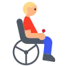 Man In Motorized Wheelchair: Medium-Light Skin Tone Emoji 👨🏼‍🦼 image - Tossface style