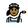 Woman Factory Worker: Medium-Dark Skin Tone Emoji 👩🏾‍🏭 image - OpenMoji style