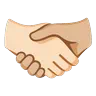 Handshake: Light Skin Tone, Medium-Light Skin Tone Emoji 🫱🏻‍🫲🏼 image - Google Noto Color Animated style