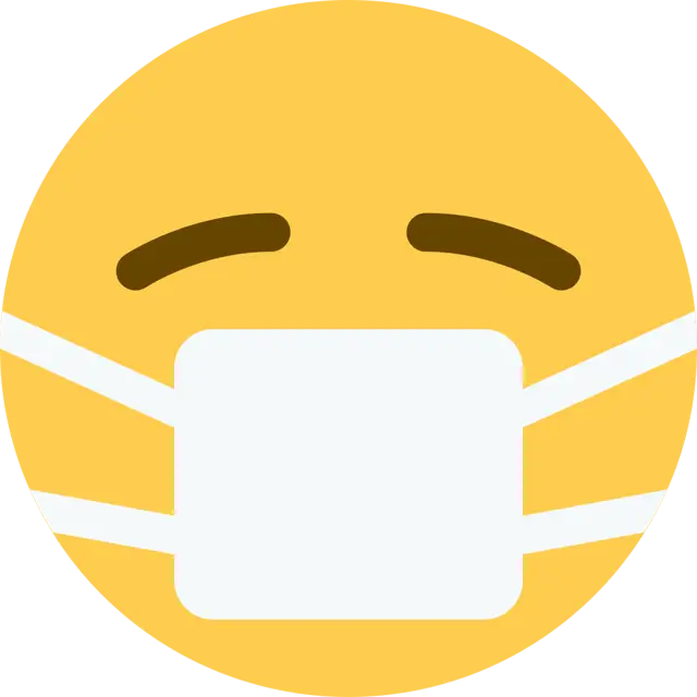 Gesicht mit medizinischer Maske