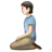 Person Kneeling: Light Skin Tone
