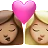 Kiss: Woman, Woman, Medium Skin Tone, Medium-Light Skin Tone