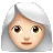 Woman: Light Skin Tone, White Hair