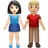 Woman And Man Holding Hands: Light Skin Tone, Medium-Light Skin Tone