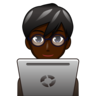 Man Technologist: Dark Skin Tone Emoji 👨🏿‍💻 image - Emojidex style
