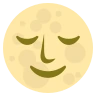 Księżyc w pełni z twarzą Emoji 🌝 image - EmojiTwo style