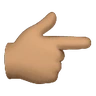 Backhand Index Pointing Right: Medium Skin Tone Emoji 👉🏽 image - Huawei Harmony OS style