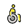 Person In Manual Wheelchair Emoji 🧑‍🦽 image - OpenMoji style