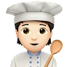 Cook: Light Skin Tone Emoji 🧑🏻‍🍳 image - Apple style