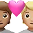 Couple With Heart: Person, Person, Medium Skin Tone, Medium-Light Skin Tone