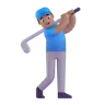 Man Golfing: Medium Skin Tone Emoji 🏌🏽‍♂️ image - Microsoft 3D Fluent style