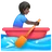 Man Rowing Boat: Dark Skin Tone