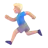 Man Running: Medium-Light Skin Tone