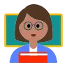 Woman Teacher: Medium Skin Tone Emoji 👩🏽‍🏫 image - Tossface style