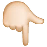 Backhand Index Pointing Down: Light Skin Tone Emoji 👇🏻 image - Samsung style