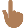 Backhand Index Pointing Up: Medium-Dark Skin Tone Emoji 👆🏾 image - Twitter / X (Twemoji) style