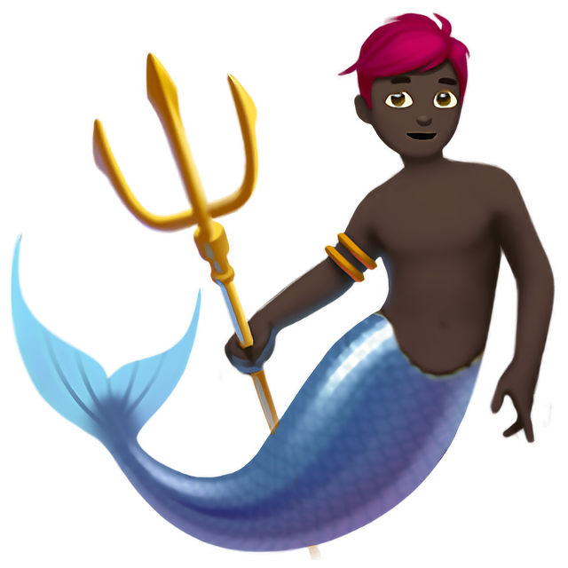 Merman: Dark Skin Tone