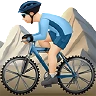 Man Mountain Biking: Light Skin Tone Emoji 🚵🏻‍♂️ image - Apple style