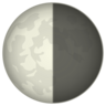 Símbolo del último cuarto de luna Emoji 🌗 image - Emojidex style