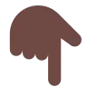 Backhand Index Pointing Down: Dark Skin Tone Emoji 👇🏿 image - Tossface style