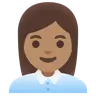 Woman Office Worker: Medium Skin Tone Emoji 👩🏽‍💼 image - Google Noto Color style