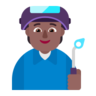 Factory Worker: Medium-Dark Skin Tone Emoji 🧑🏾‍🏭 image - Microsoft Classic 2D style
